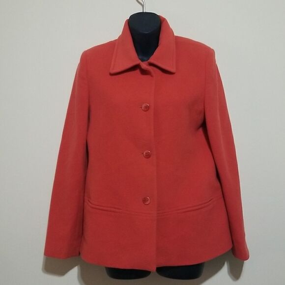 Casual Corner  Orange Jacket size 8 - Picture 2 of 5